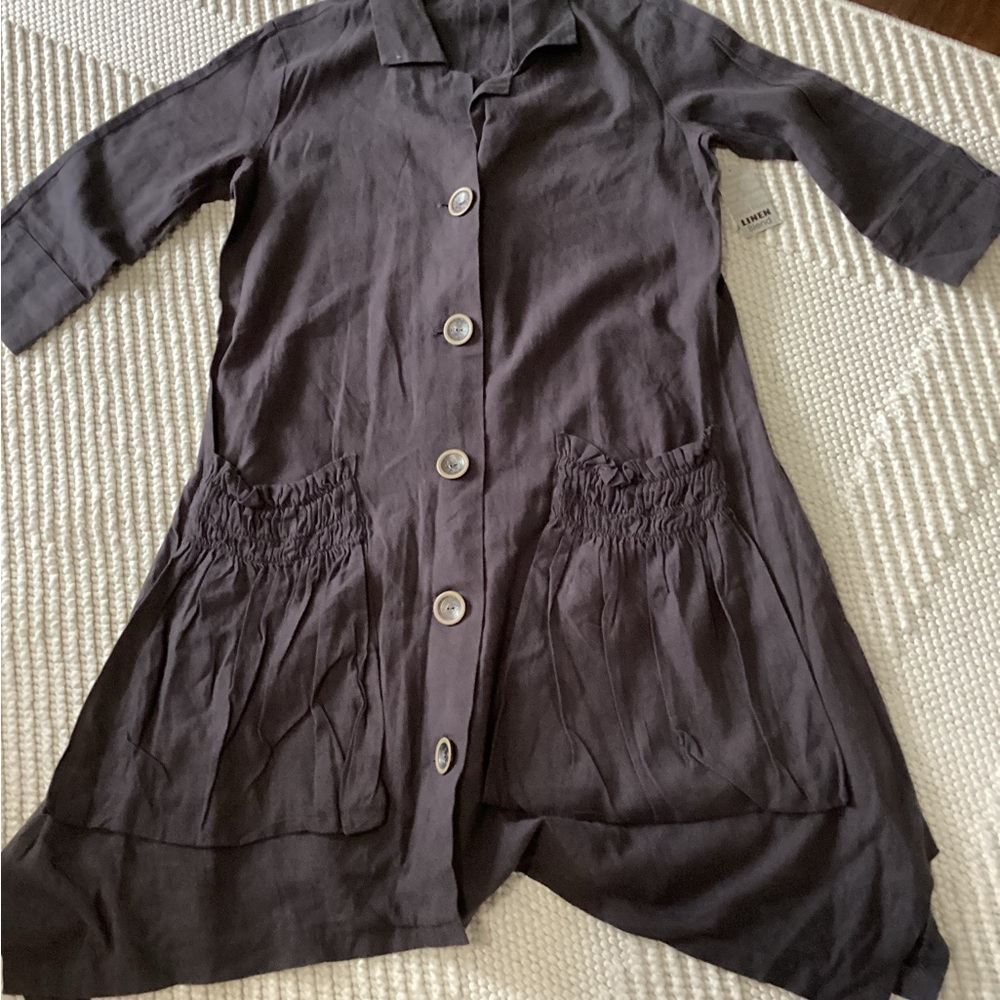 For Cynthia linen blend dress.